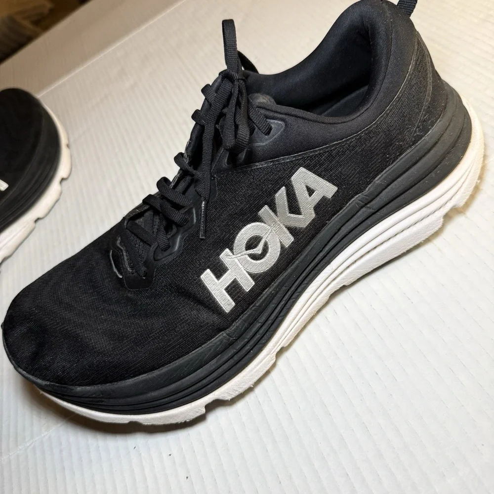 HOKA ONE ONE GAVIOTA 5 Black Running Shoes Sneakers Men's Sz 12.5 EE
